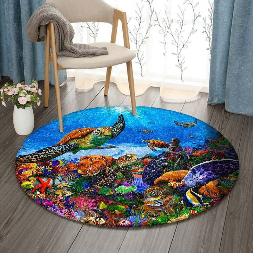 Turtle Round Carpet