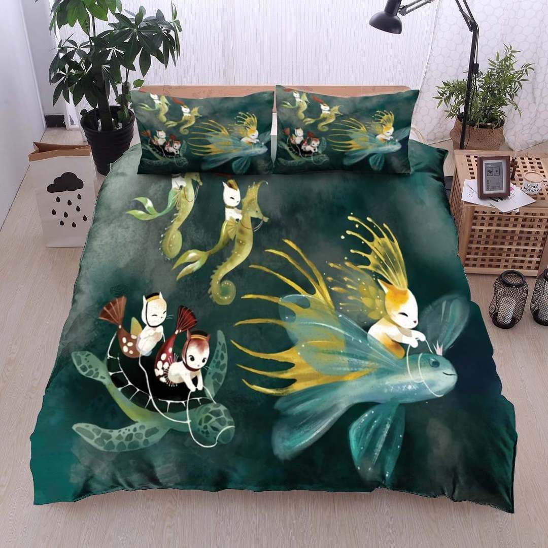 Turtle Cat Bedding Set