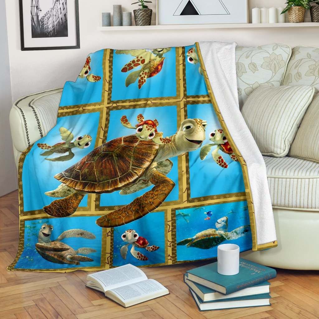 Turtle Sherpa Fleece Blanket