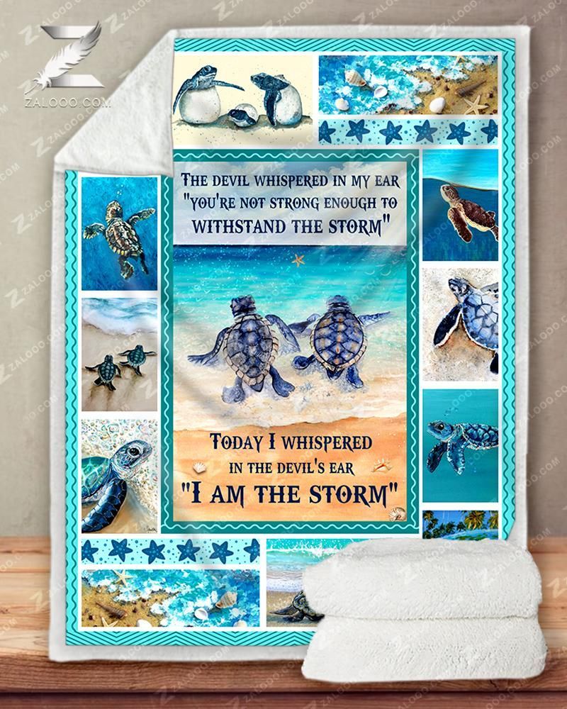 Turtle Sherpa Fleece Blanket