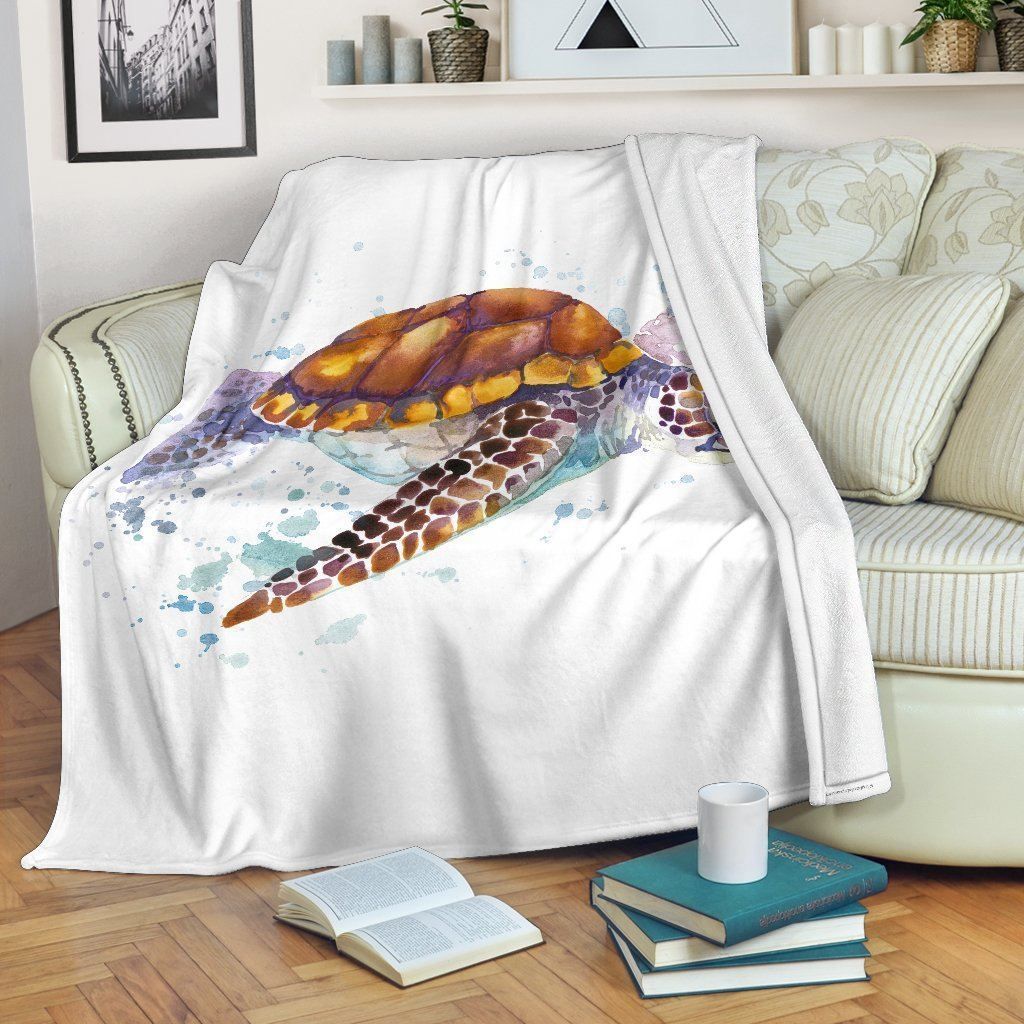 Turtle Sherpa Fleece Blanket