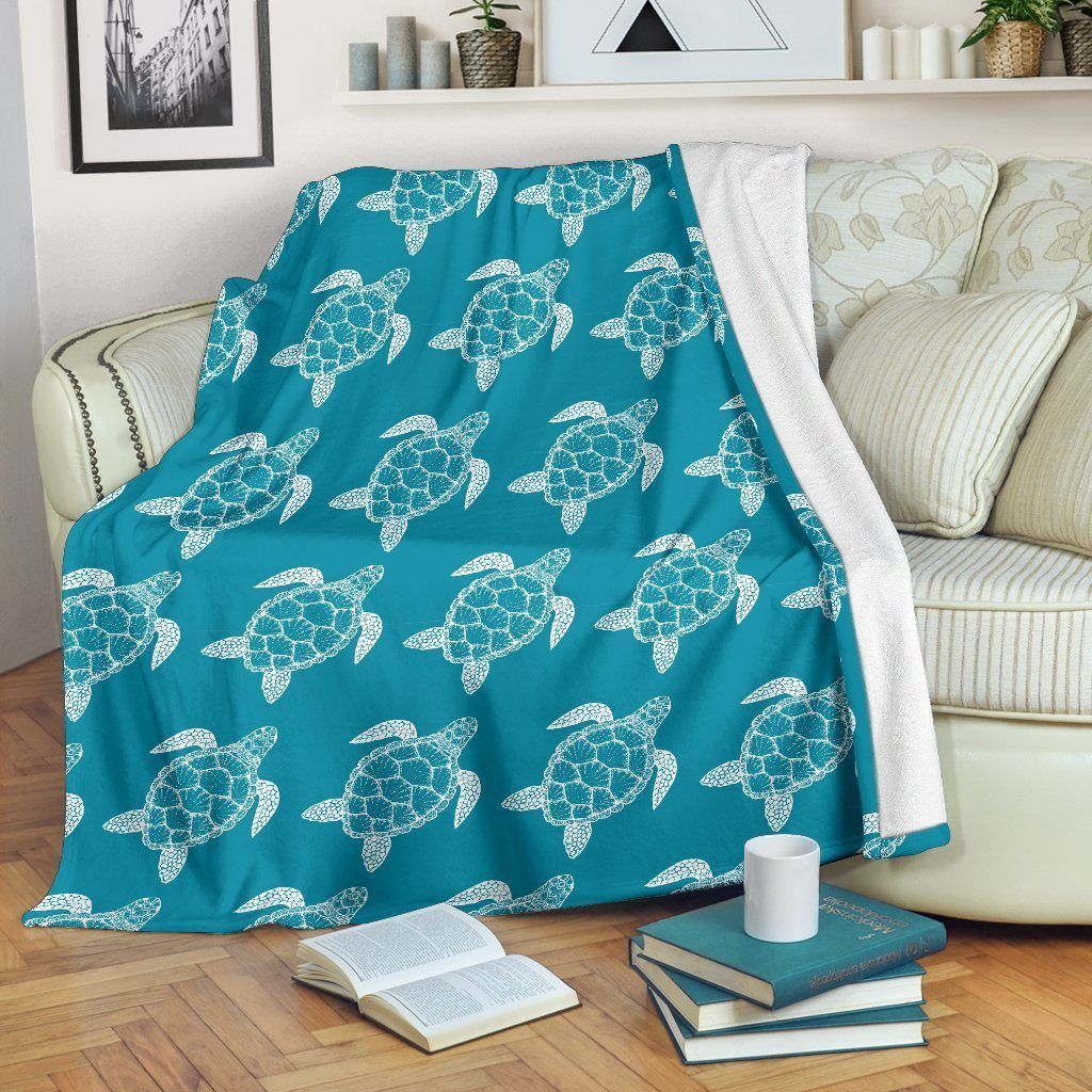 Turtle Sherpa Fleece Blanket