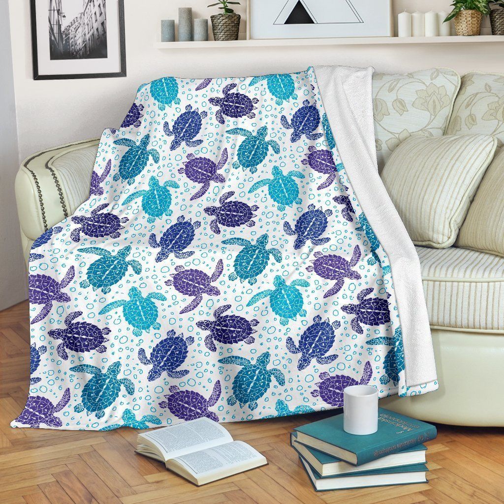 Turtle Sherpa Fleece Blanket