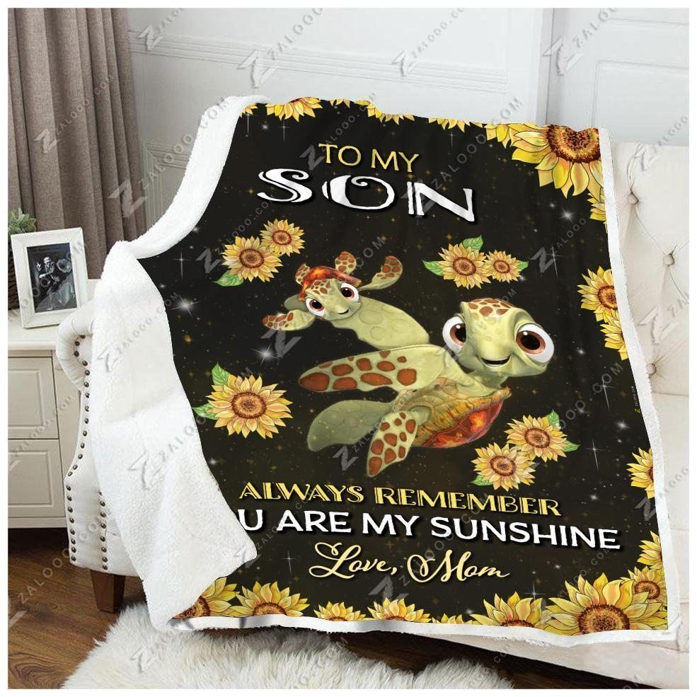 Turtle Sherpa Fleece Blanket