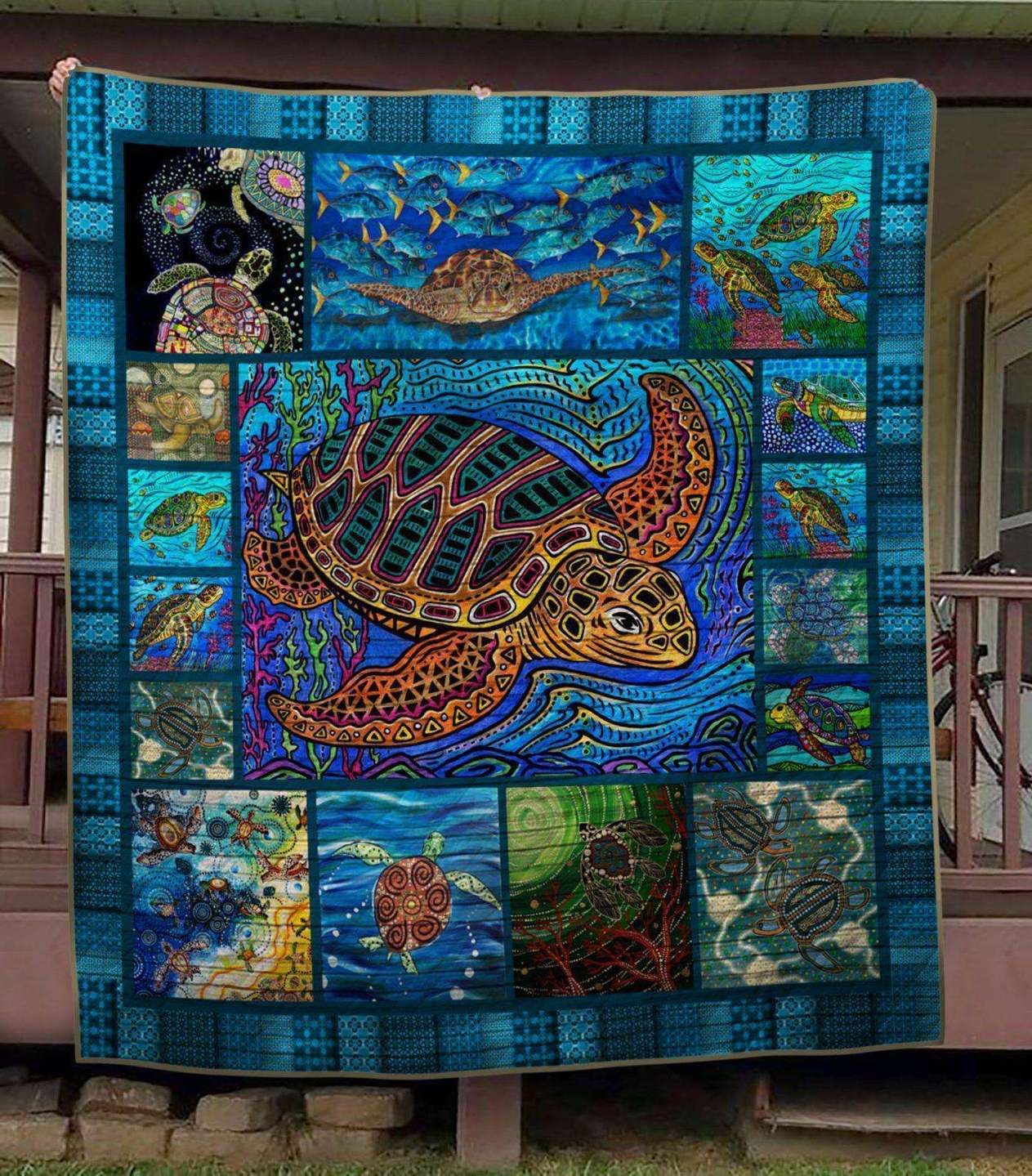 Turtle CLA0810481Q Quilt Blanket