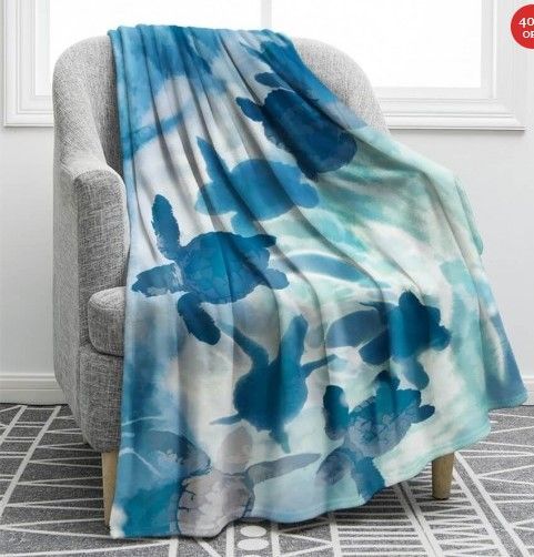 Turtle Sherpa Fleece Blanket