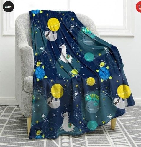 Turtle Sherpa Fleece Blanket