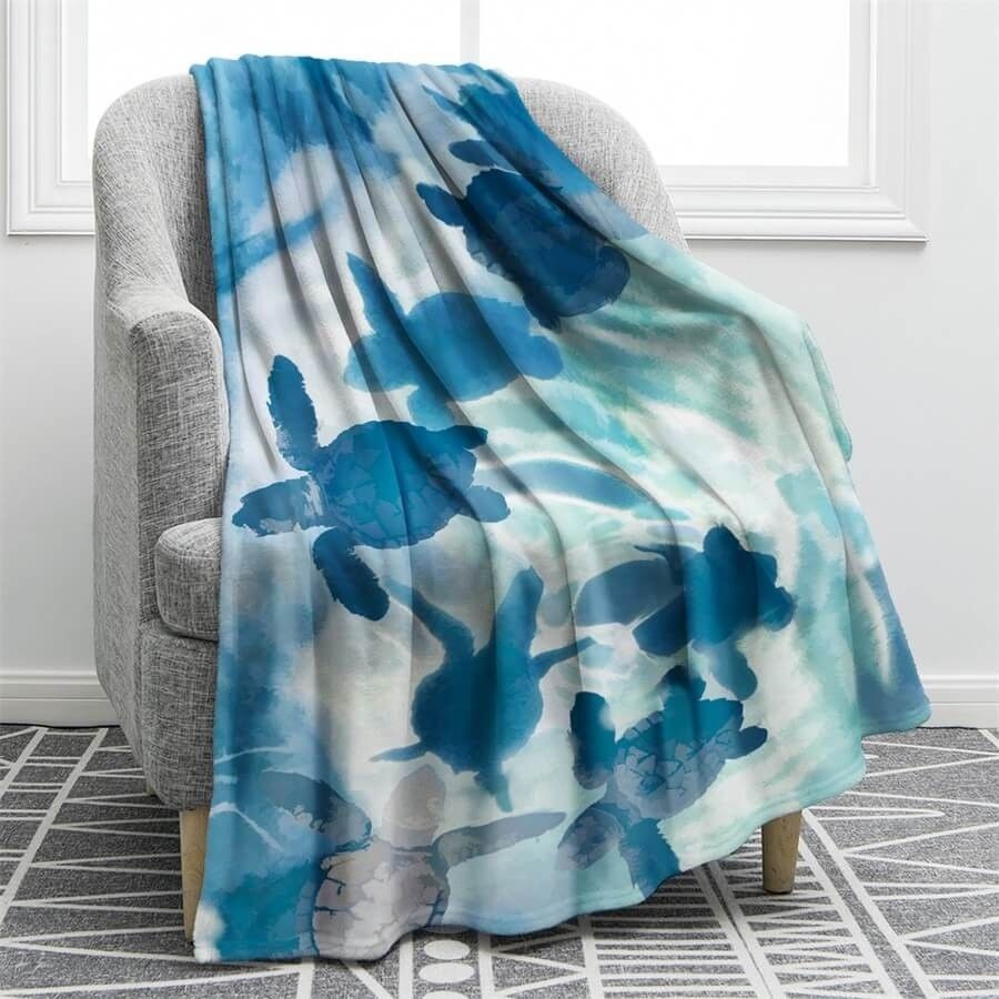 Turtle Sherpa Fleece Blanket