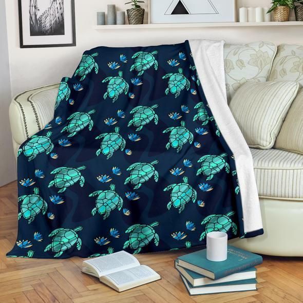 Turtle Sherpa Fleece Blanket