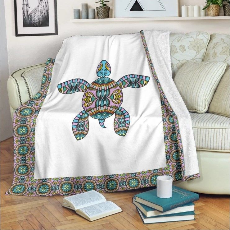 Turtle Sherpa Fleece Blanket