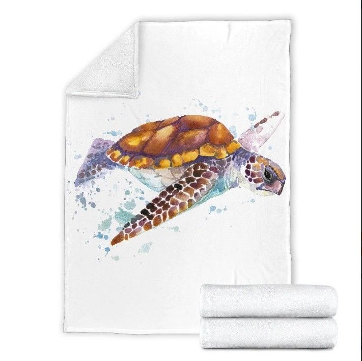Turtle Sherpa Fleece Blanket