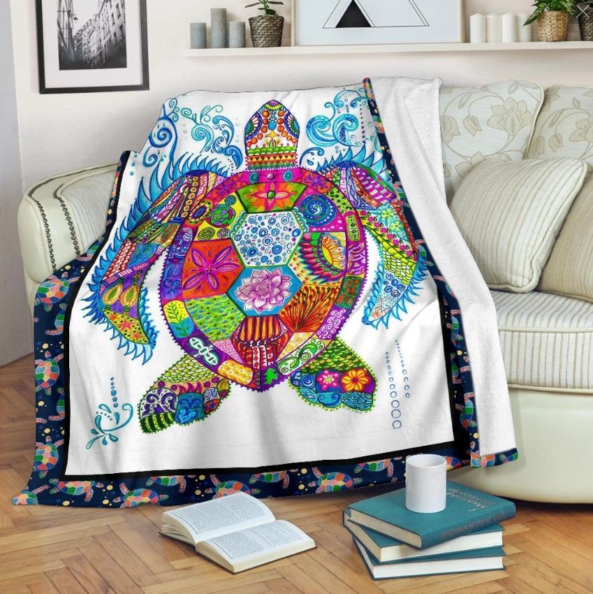 Turtle Sherpa Fleece Blanket