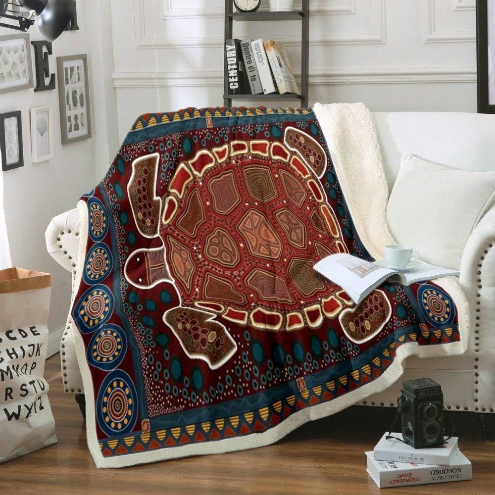 Turtle Sherpa Fleece Blanket