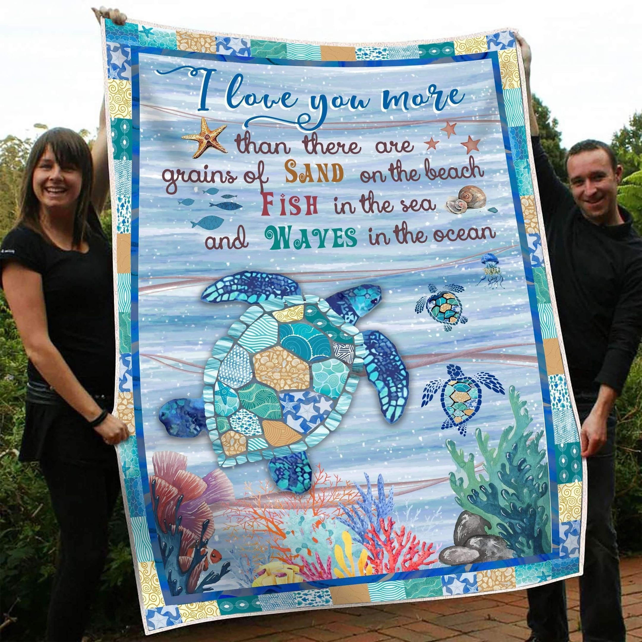 Turtle Sherpa Fleece Blanket