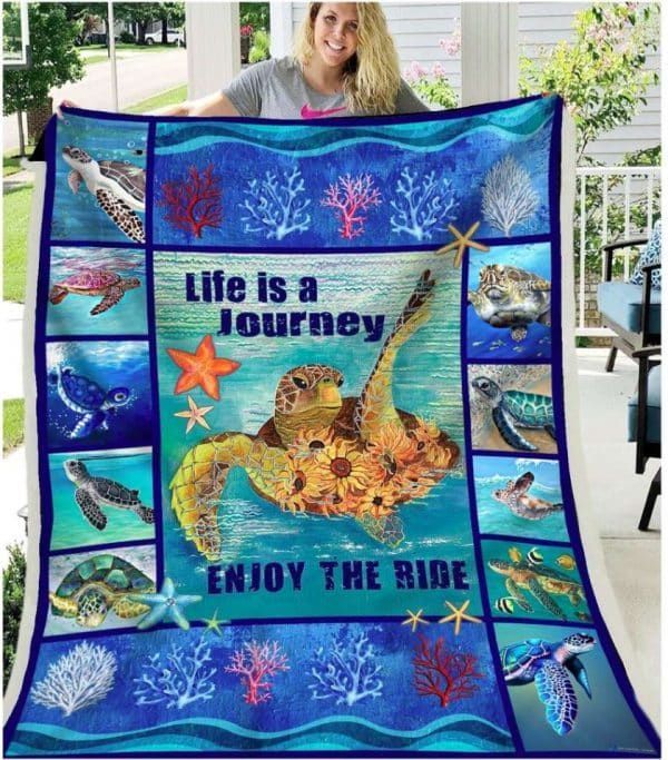 Turtle Sherpa Fleece Blanket