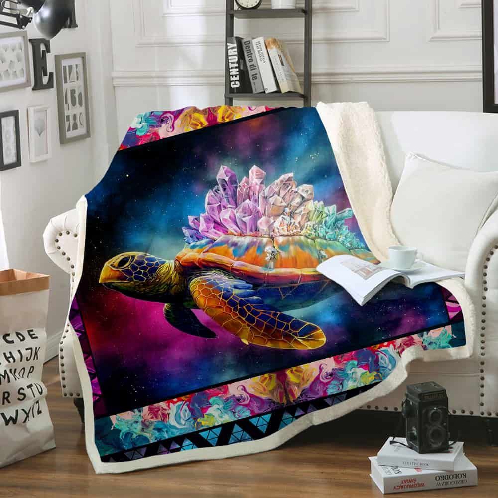 Turtle Sherpa Fleece Blanket