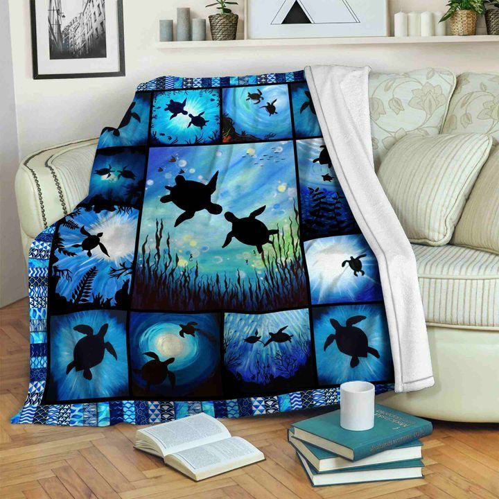 Turtle Sherpa Fleece Blanket