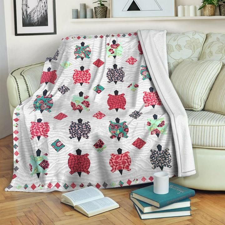 Turtle Sherpa Fleece Blanket