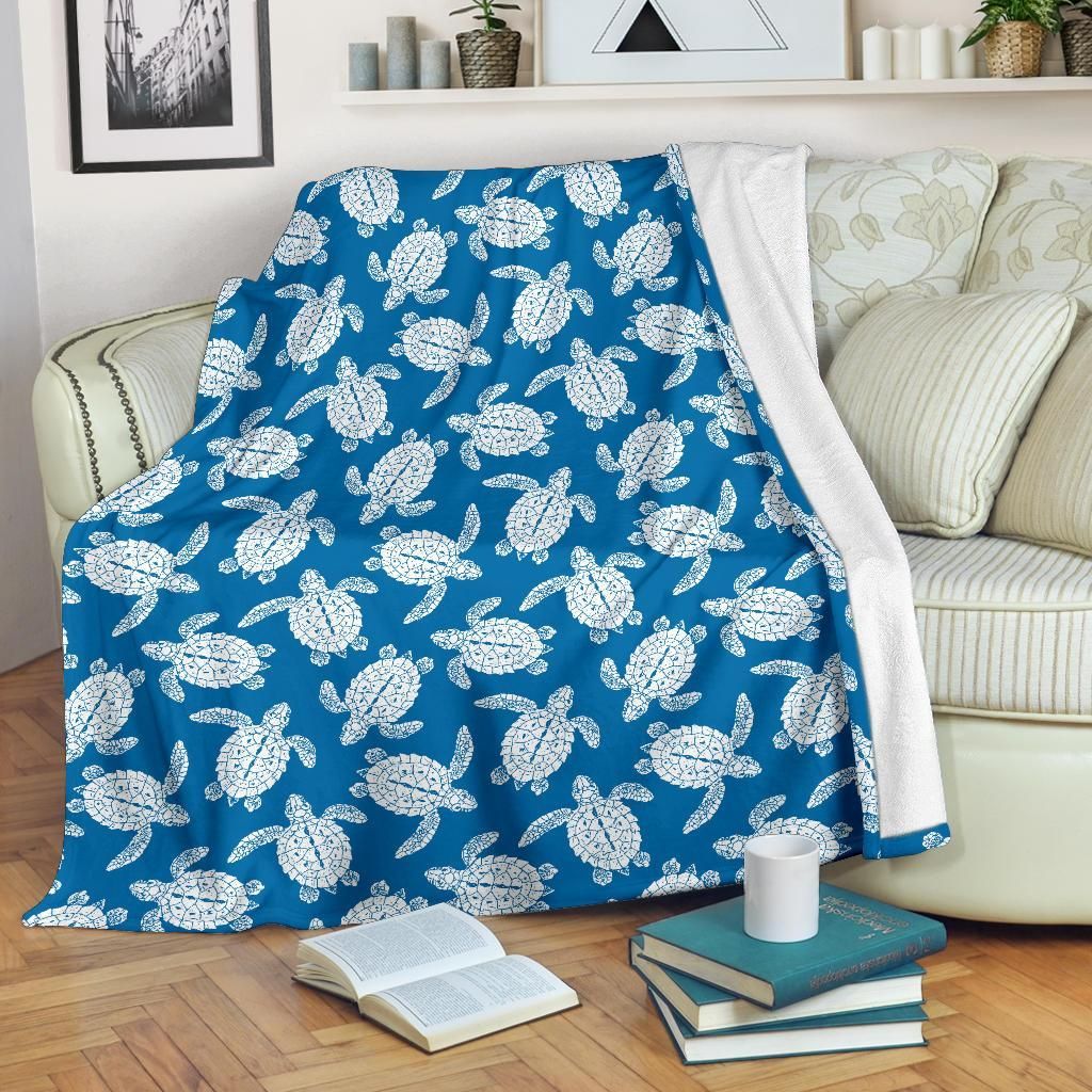 Turtle Sherpa Fleece Blanket