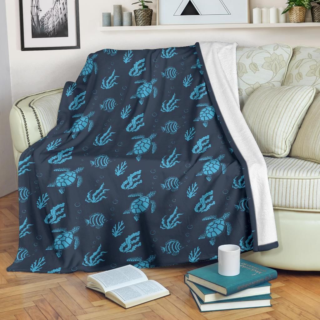 Turtle Sherpa Fleece Blanket