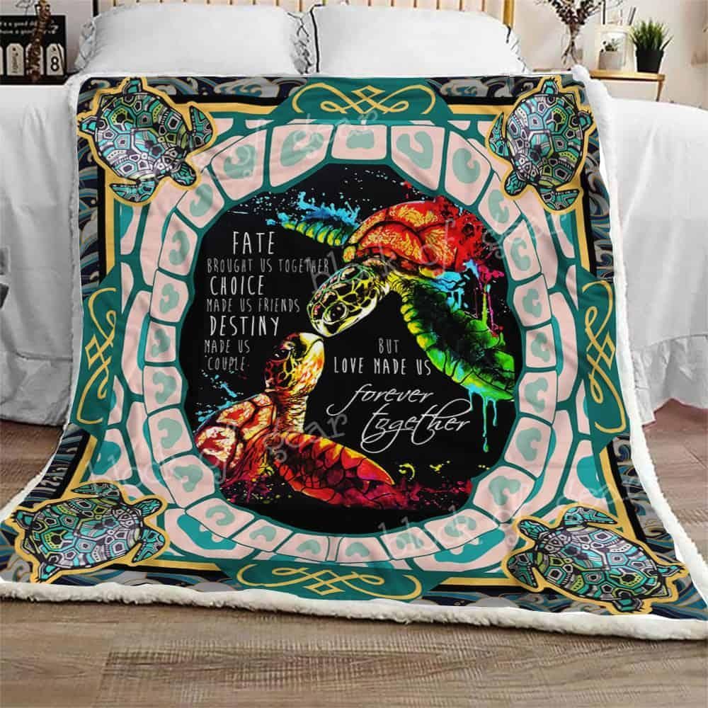 Turtle Sherpa Fleece Blanket