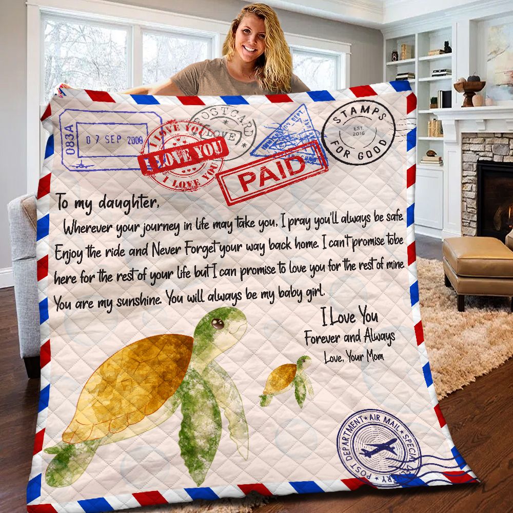 Turtle Daugter And Mom Quilt Blanket BBB210713NB