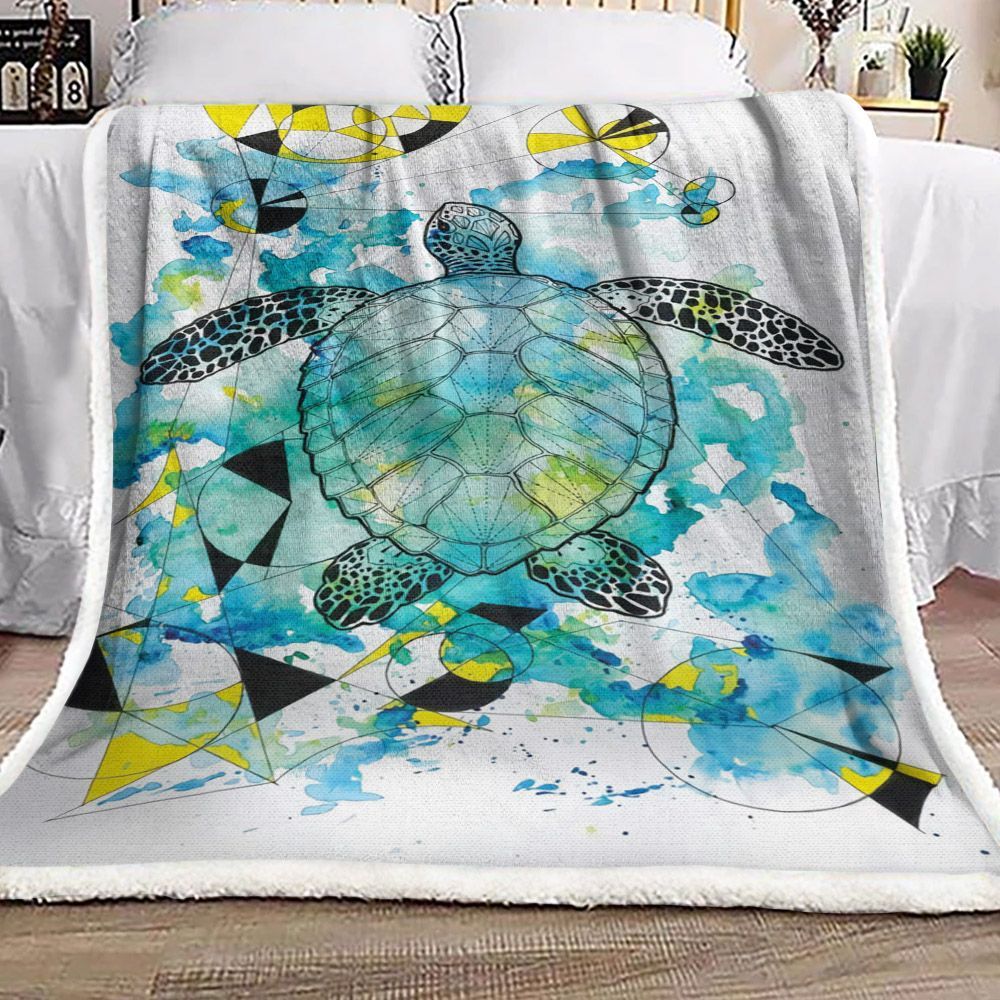 Turtle Sherpa Fleece Blanket