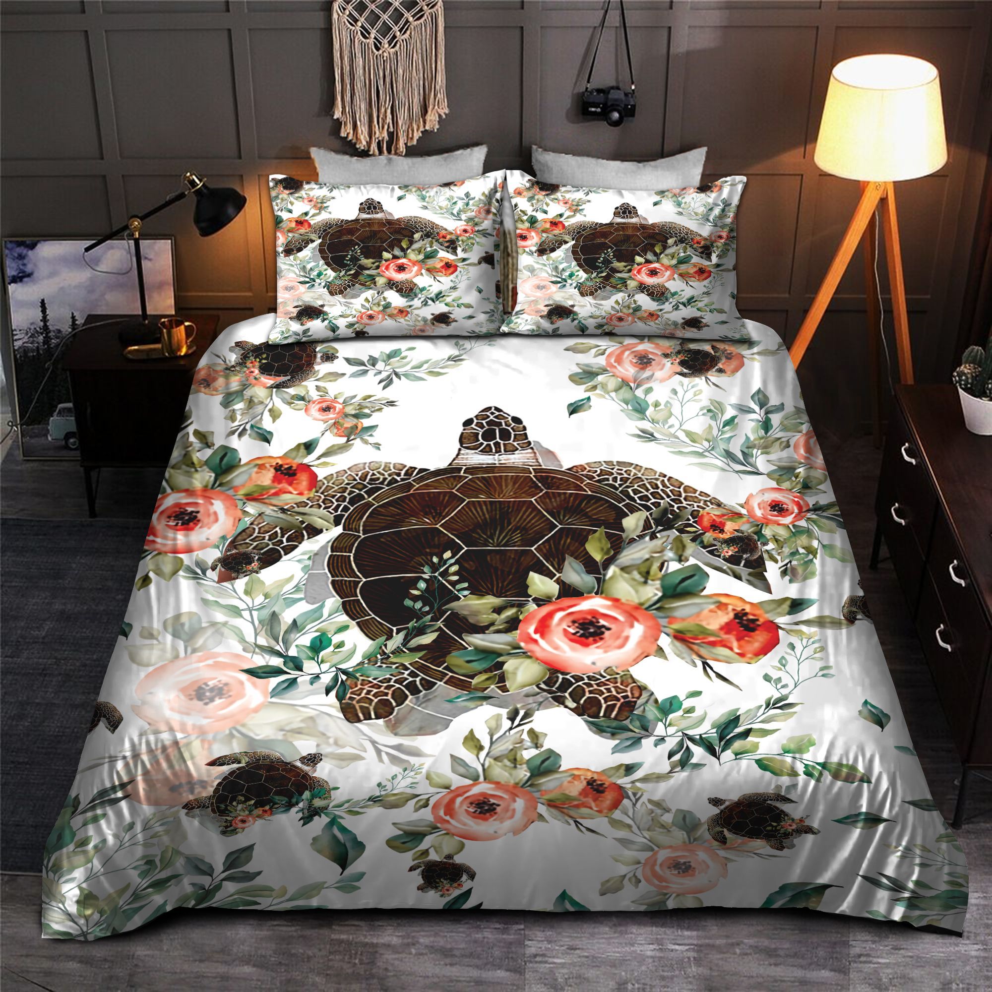 Turtle Flower Bedding Set