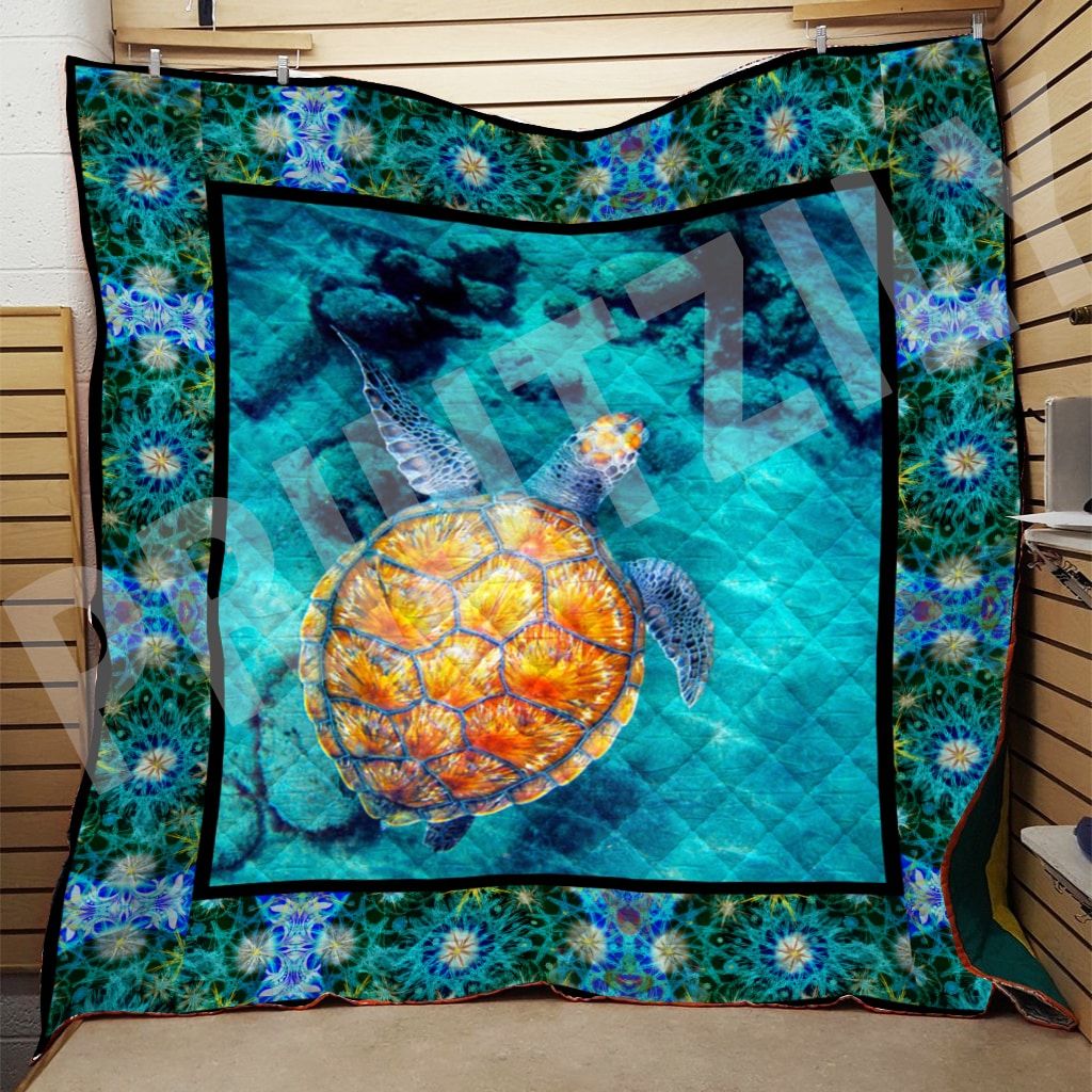 Turtle Golden Turtle Bl Quilt Blanket DHC0201201188TD