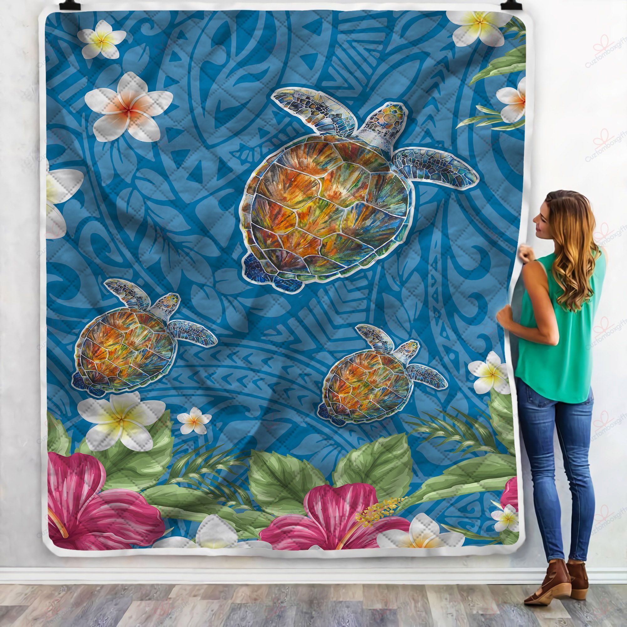 Turtle Hawai Fleece Blanket