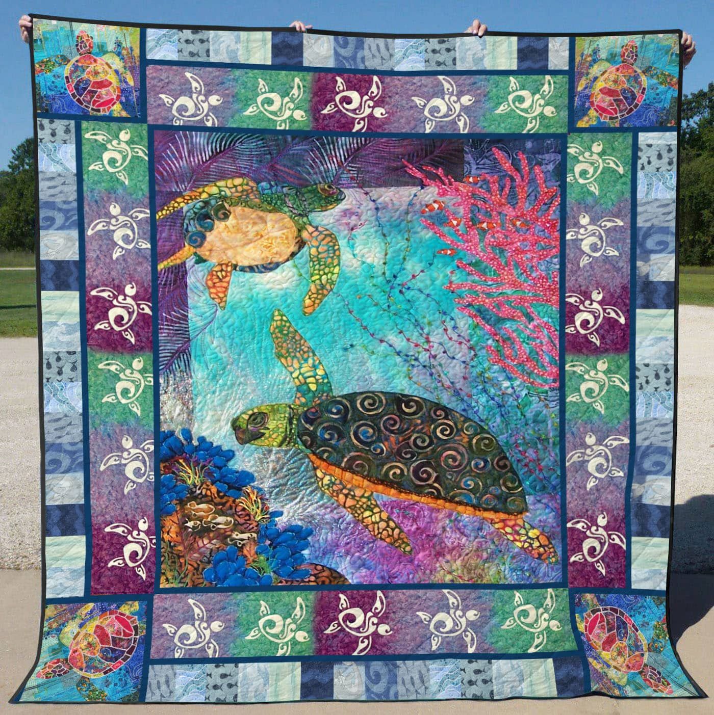 Turtle Hey There Quilt Blanket Dhc04011933Dd