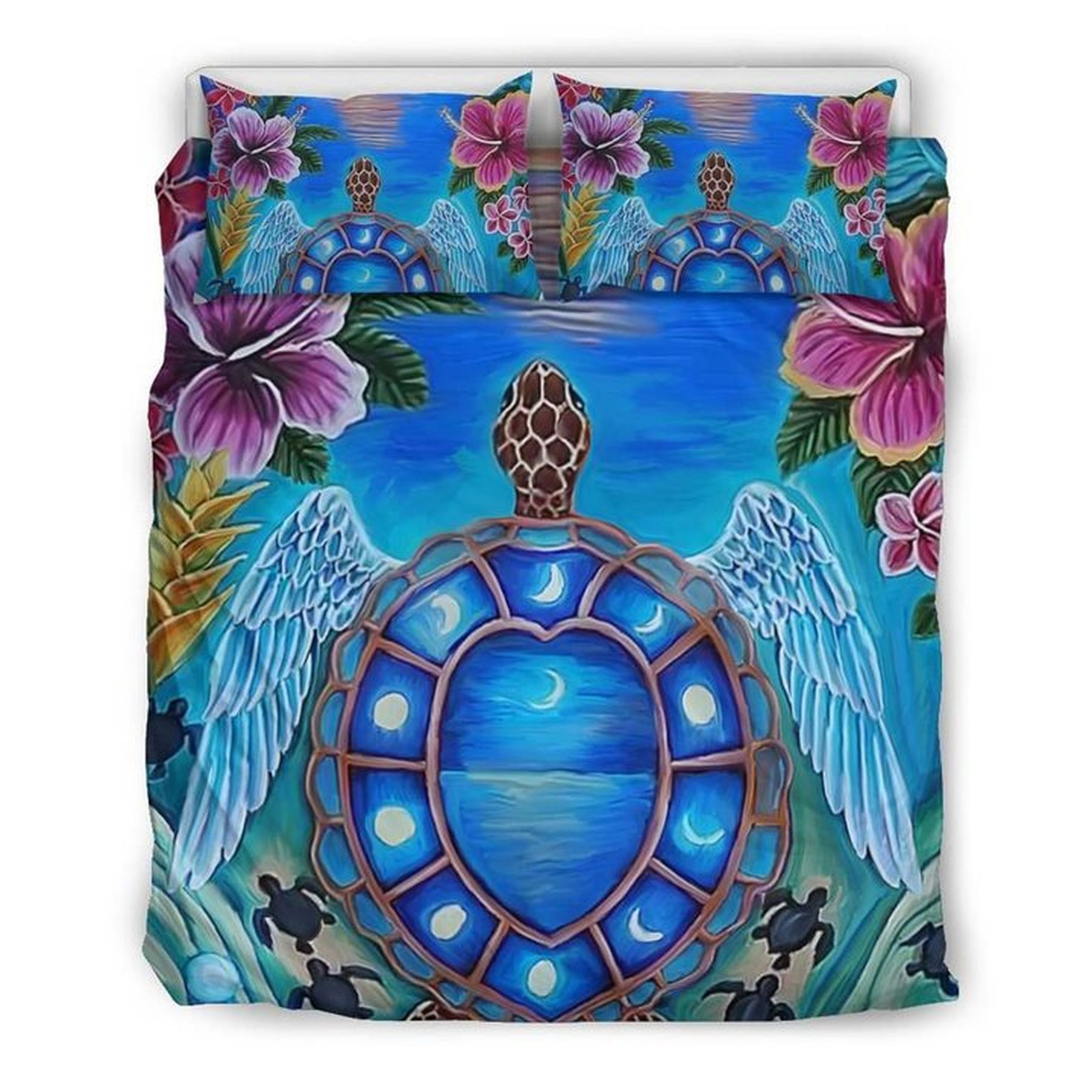 Turtle Hibiscus Bedding Set