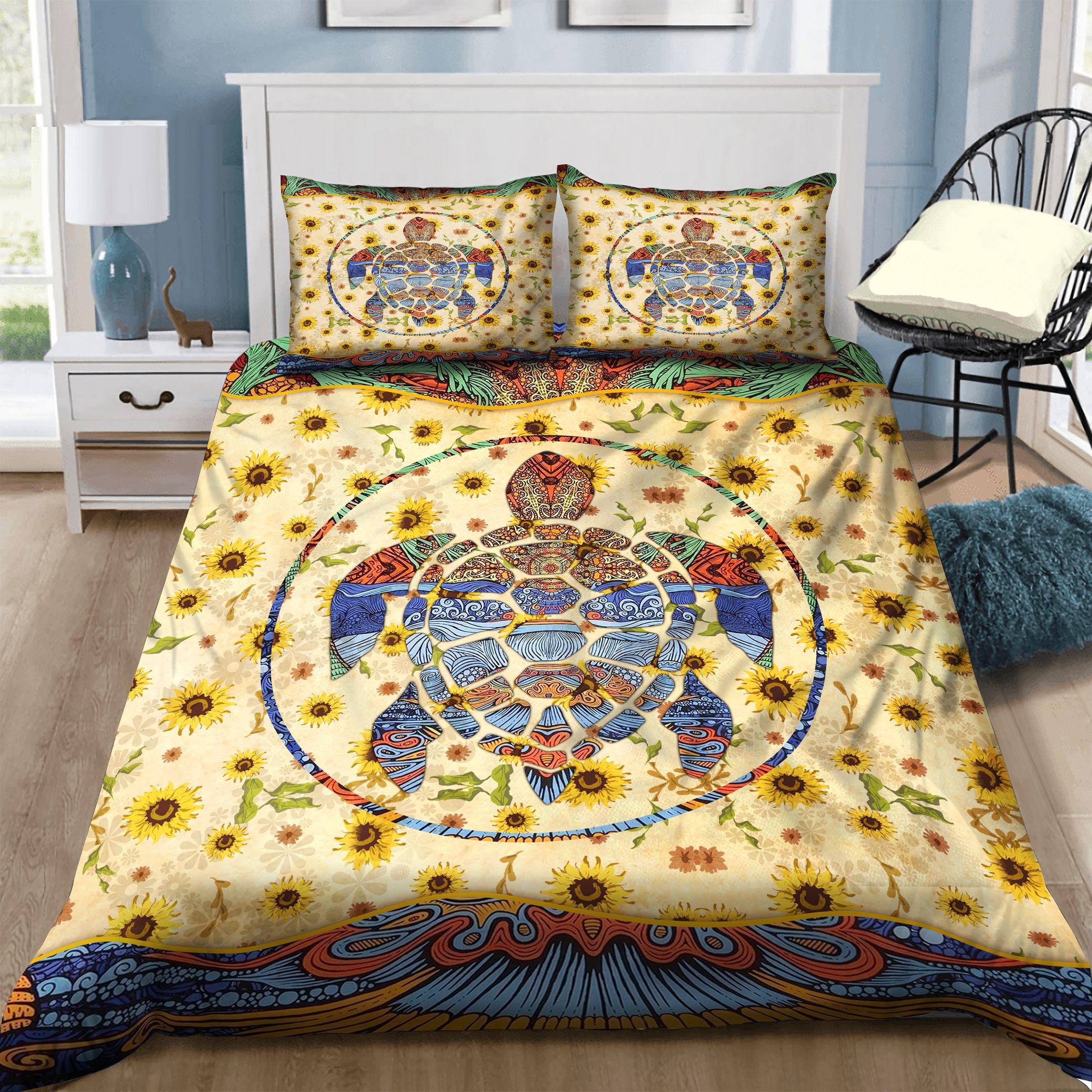 Turtle Hippie Bedding Set