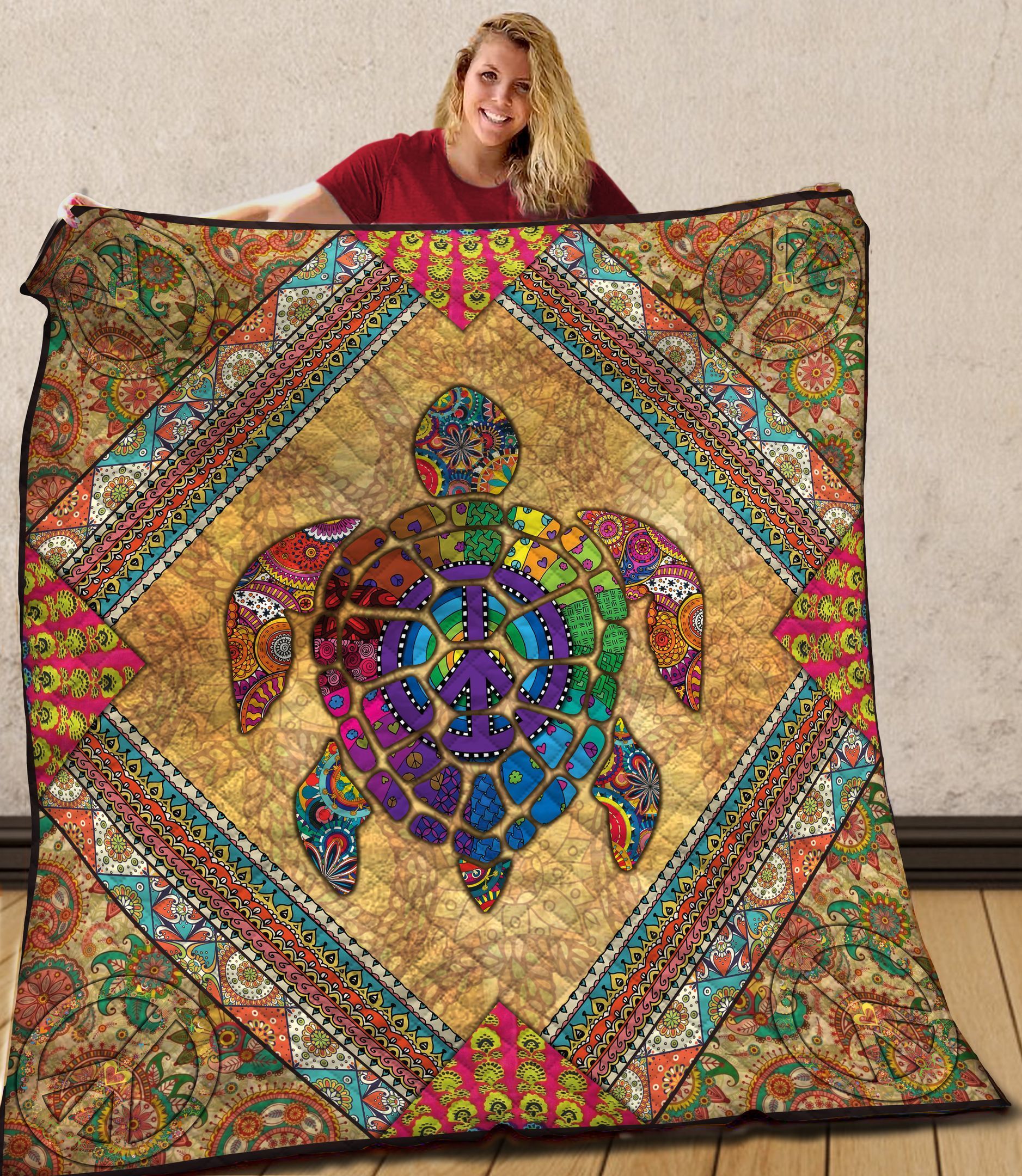 Turtle Hippie Quilt Blanket C9B120328VV