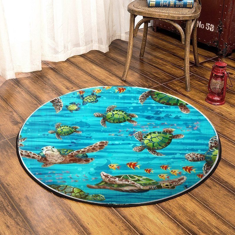 Turtle Round Carpet