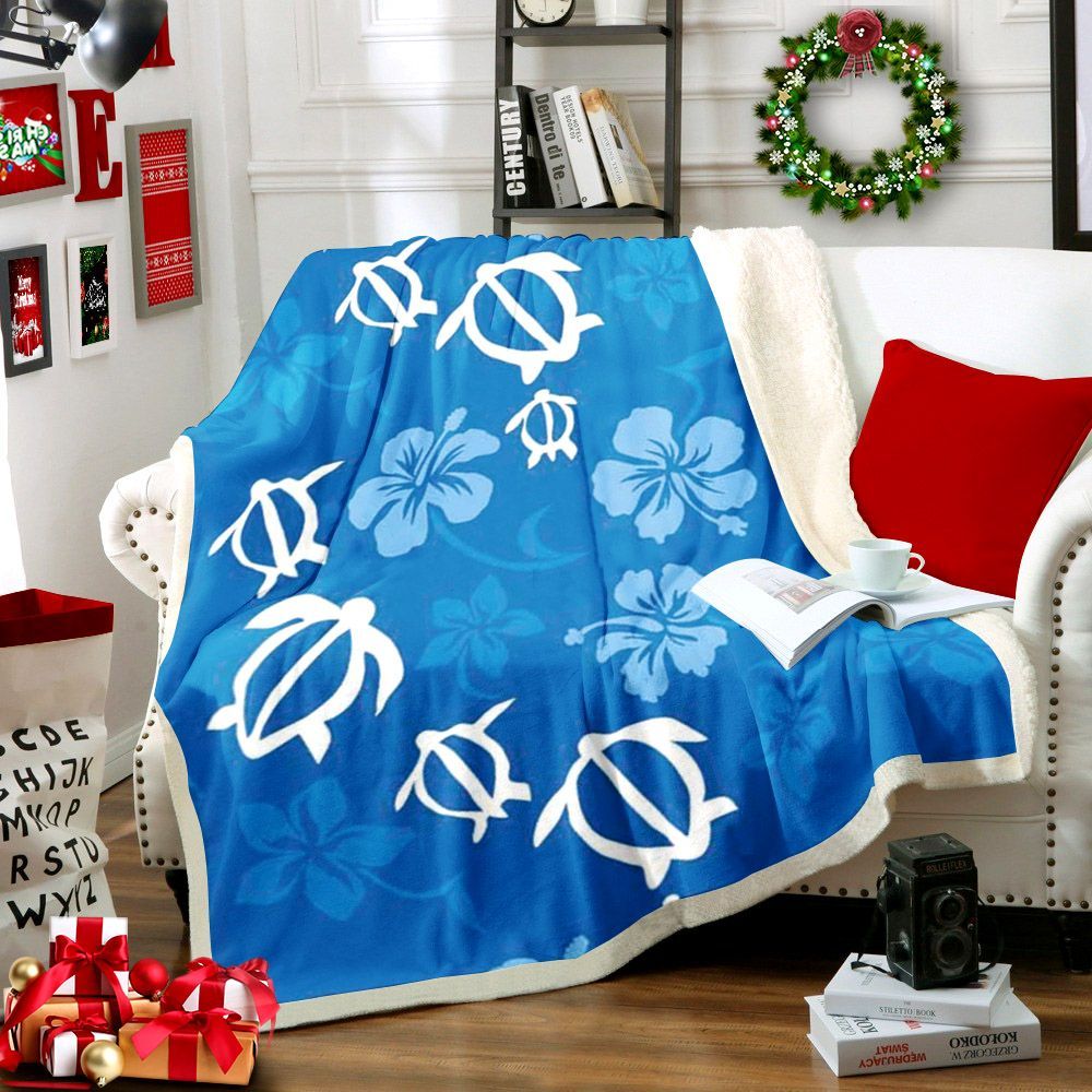 Turtle Sherpa Fleece Blanket