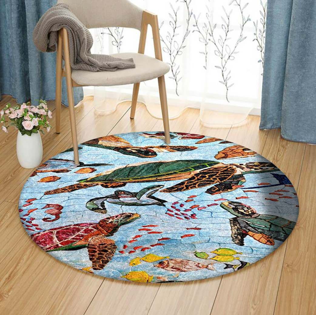 Turtle Round Carpet