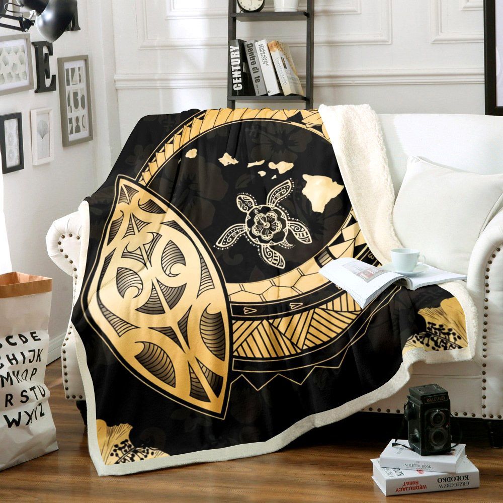 Turtle Sherpa Fleece Blanket