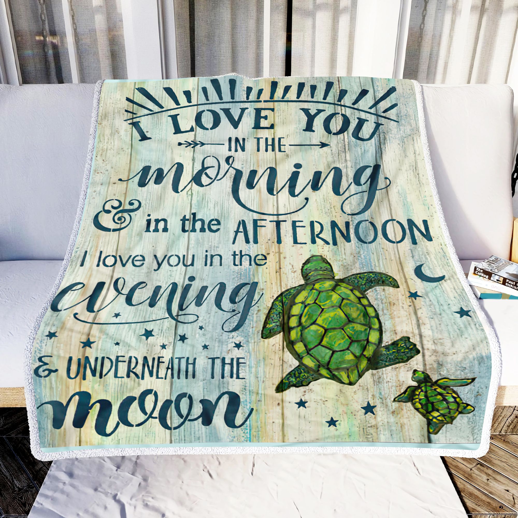 Turtle I Love You Fleece Blanket