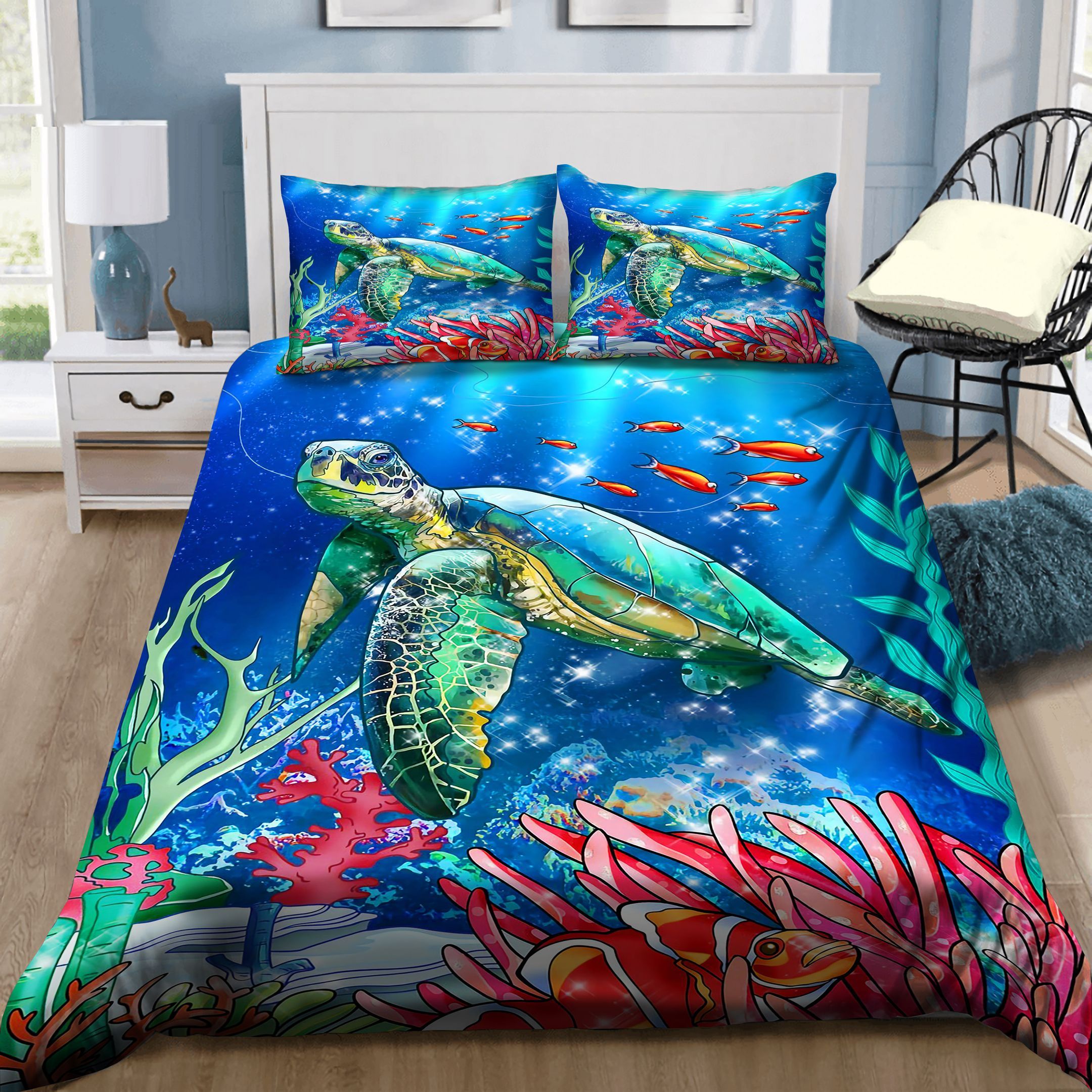 Turtle In Undersea Bedding Set