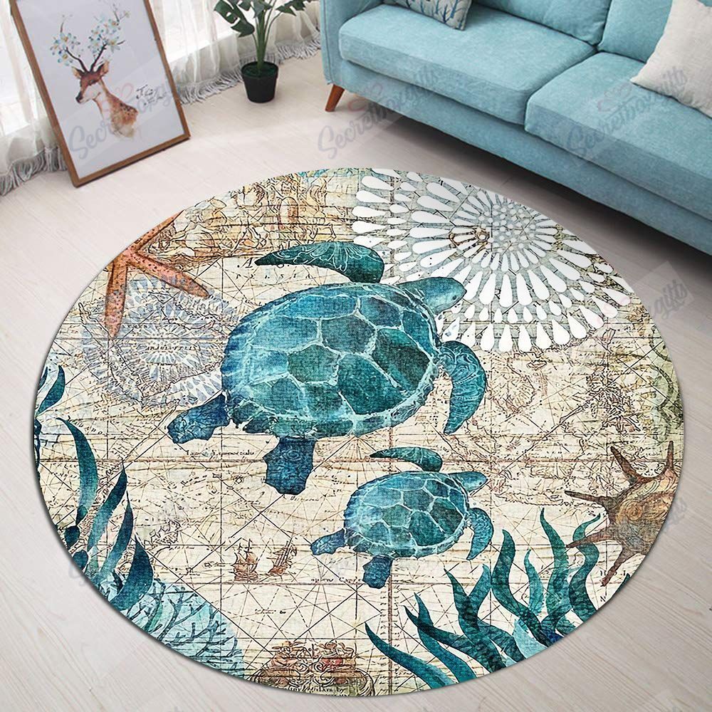 Turtle Round Carpet