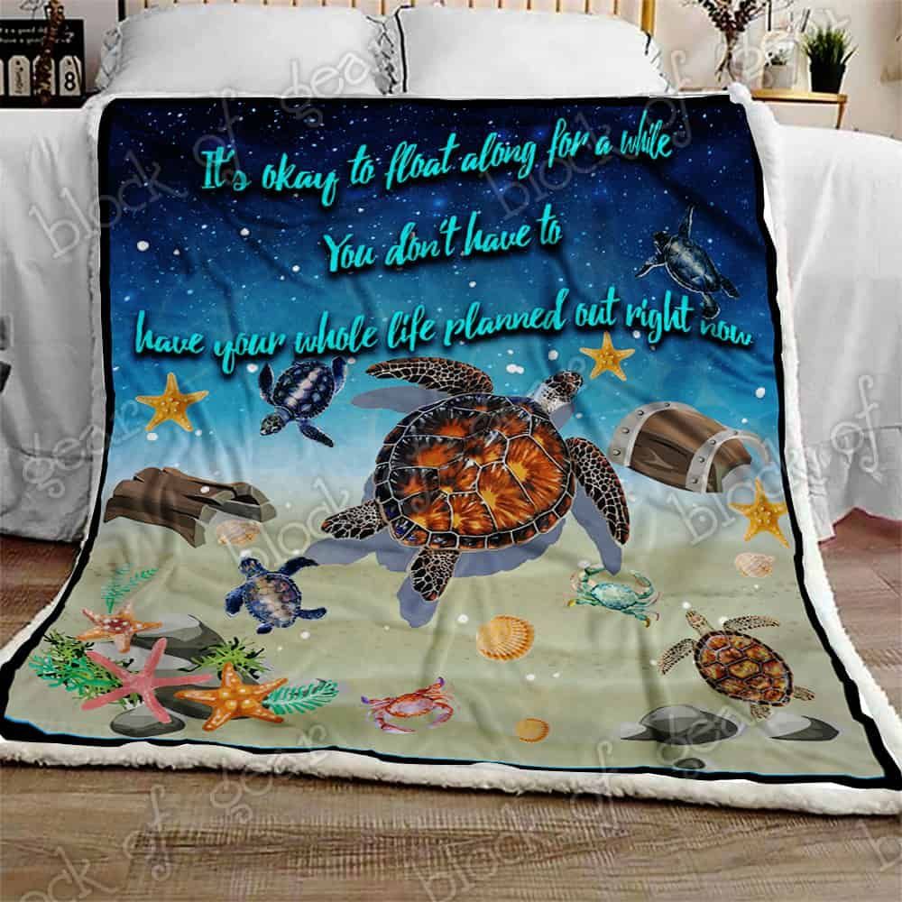 Turtle Keep The Faith Fleece Blanket