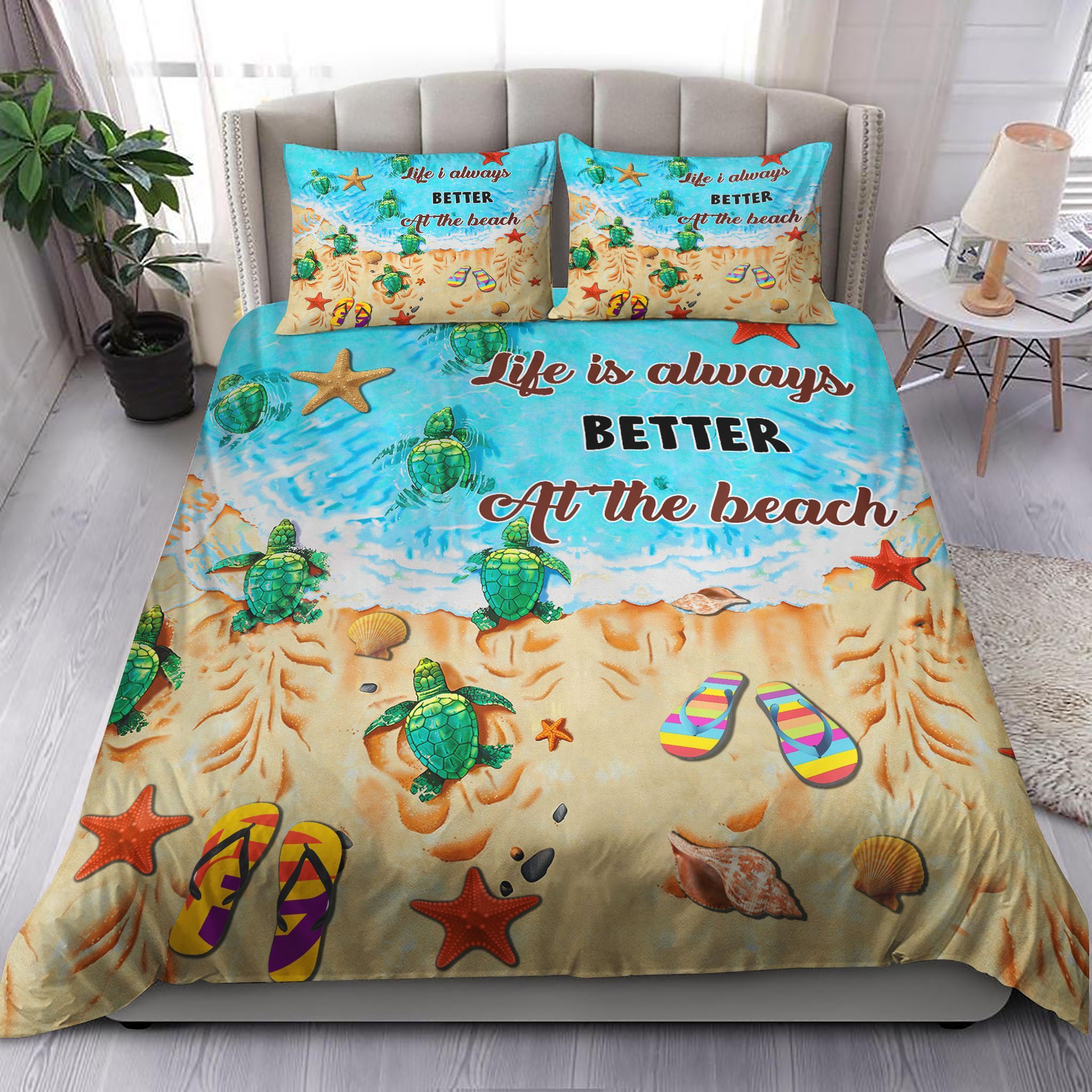 Turtle Life Is Always Better At The Beach Bedding Set
