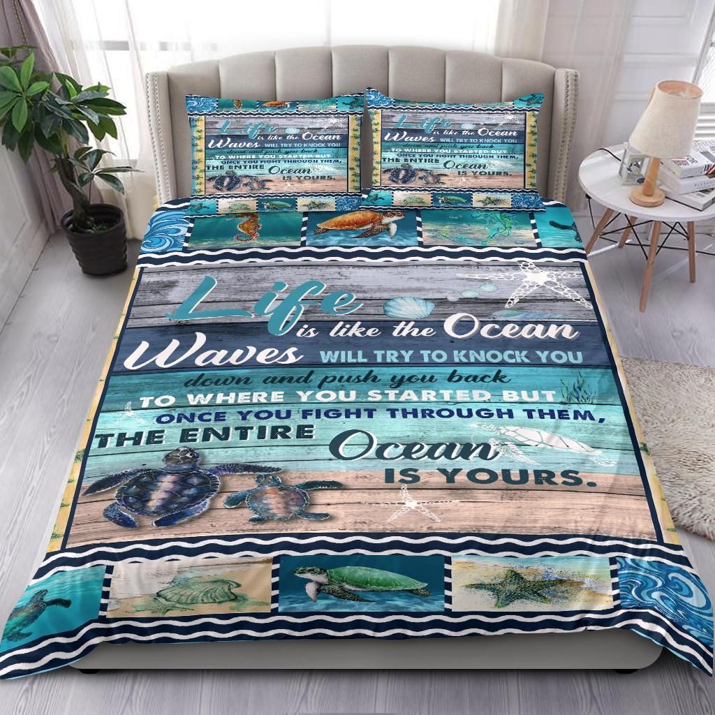Turtle Life Is Like The Ocean Bedding Set