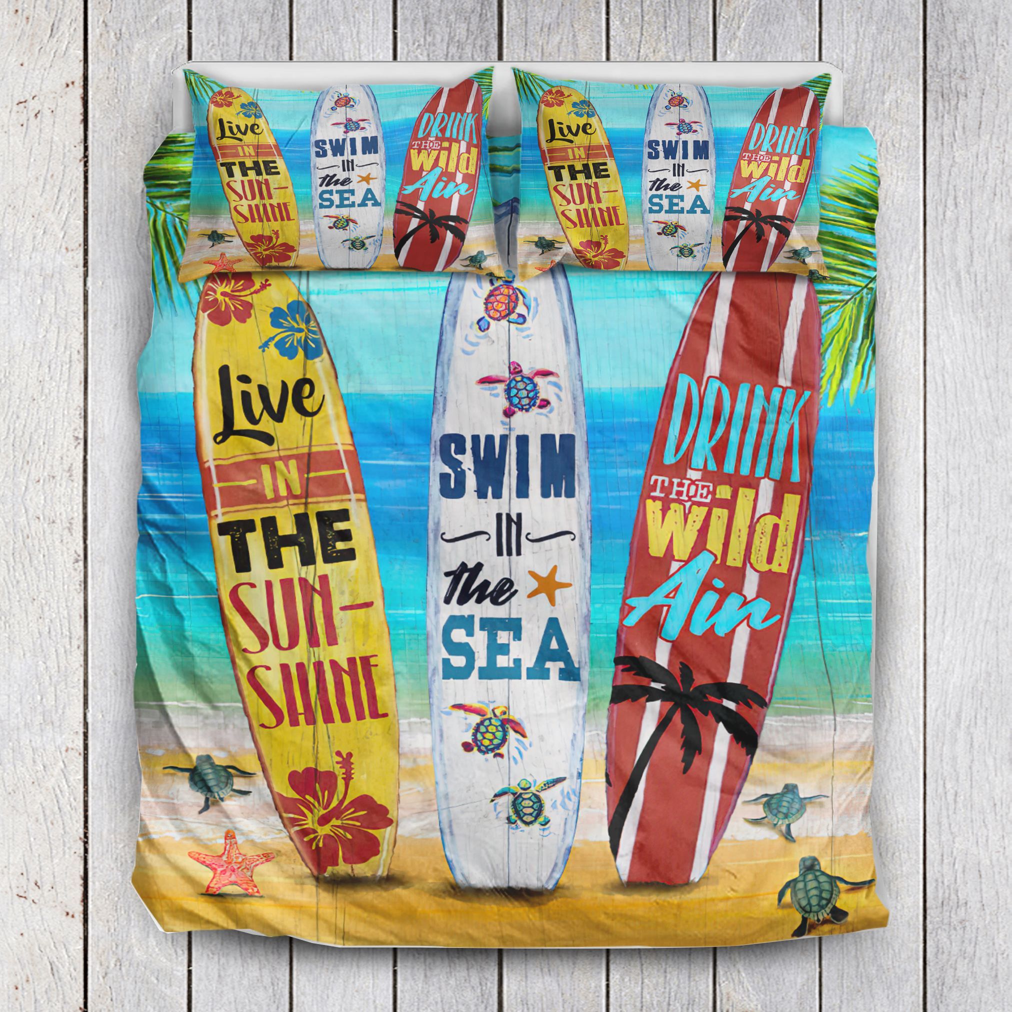 Turtle Live In The Sunshine Bedding Set