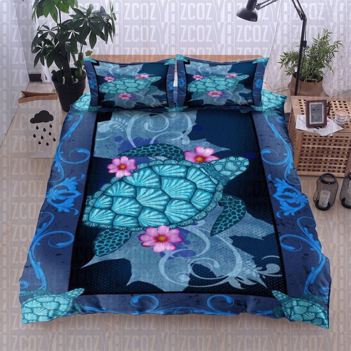 Turtle Lotus Bedding Set