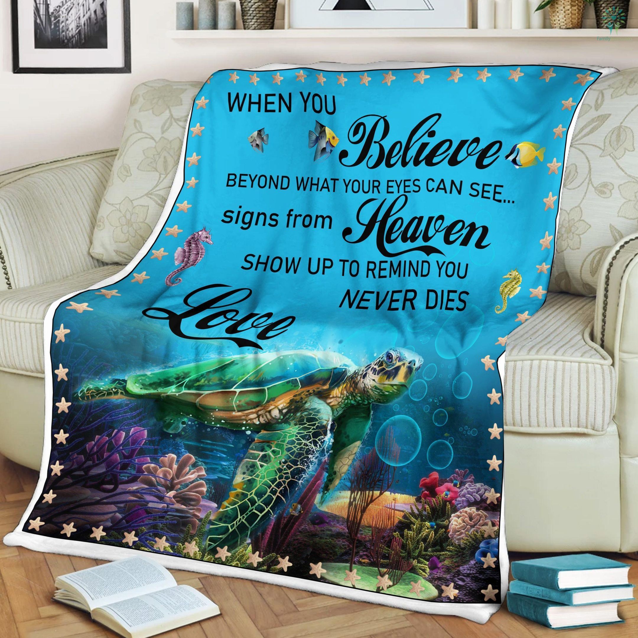 Turtle Love Sherpa Fleece Blanket