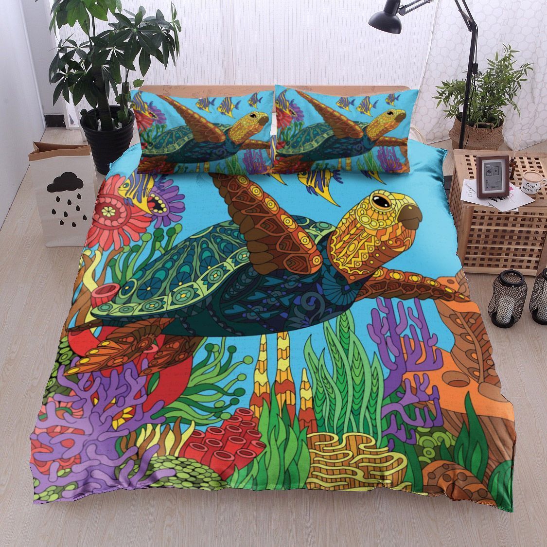Turtle Mandala Bedding Set