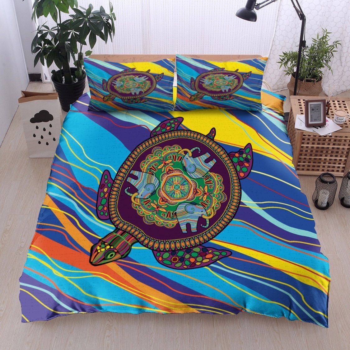 Turtle Mandala Bedding Set