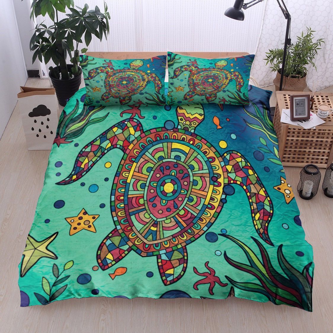 Turtle Mandala Bedding Set